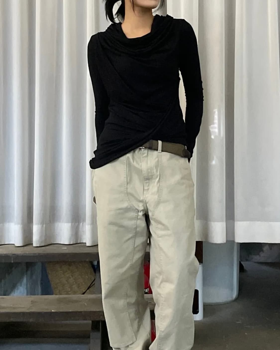 스컬프터 Two Way Draped Hoodie 상품이미지6