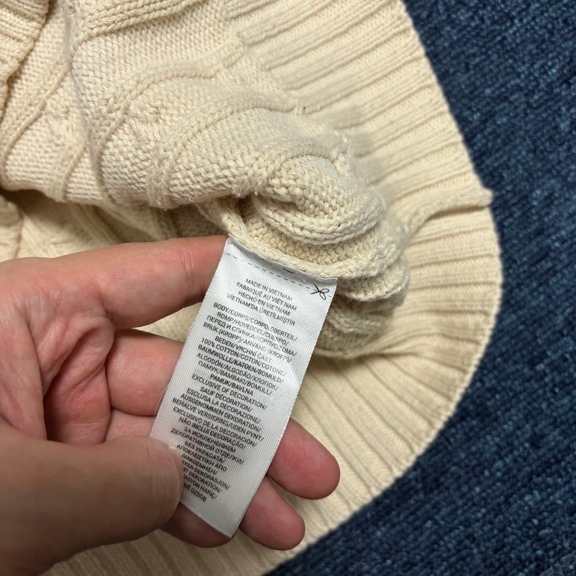 폴로 랄프로렌 브이넥 꽈배기 니트 상품이미지6