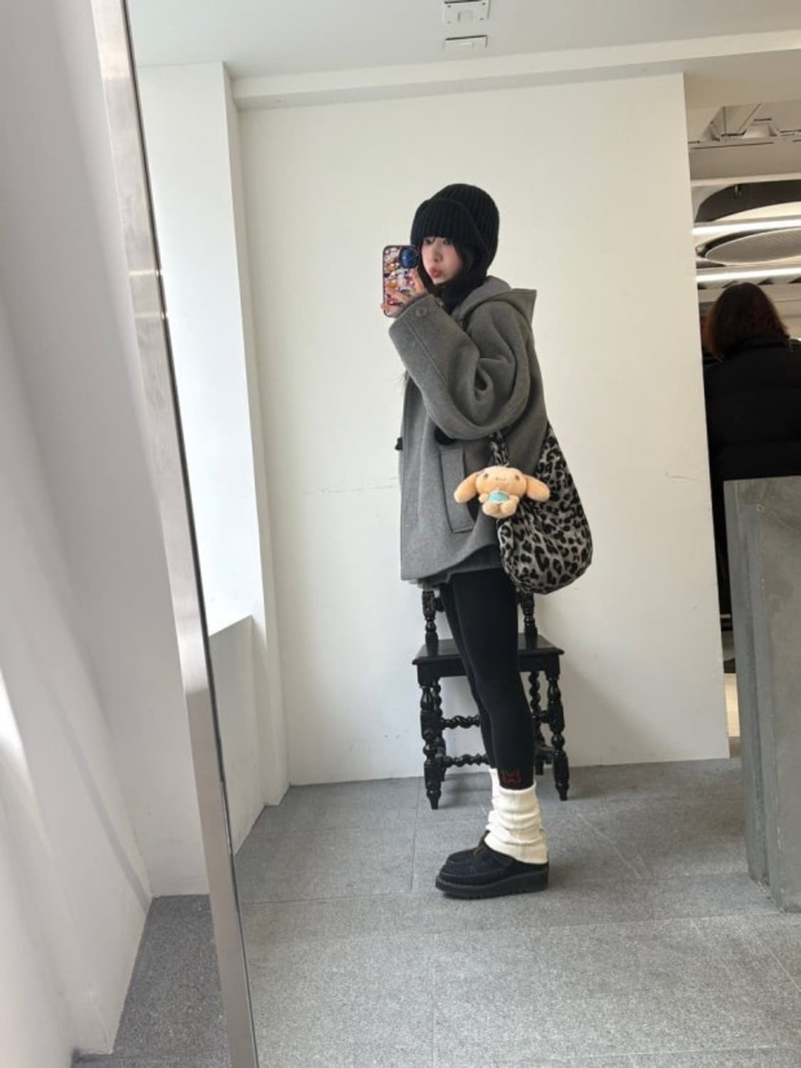 타입서비스 코트 Hooded Half Coat [GRAY] 상품이미지2