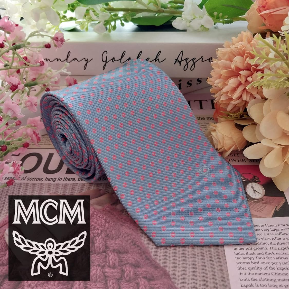 MCM 실크 도트&로고 자카드 넥타이 8.5cm A+등급 K1528
 상품이미지1