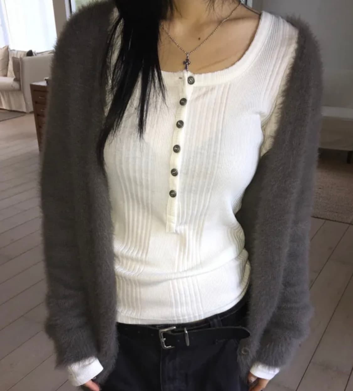 이즈이즈 Fru’fur 가디건 상품이미지1