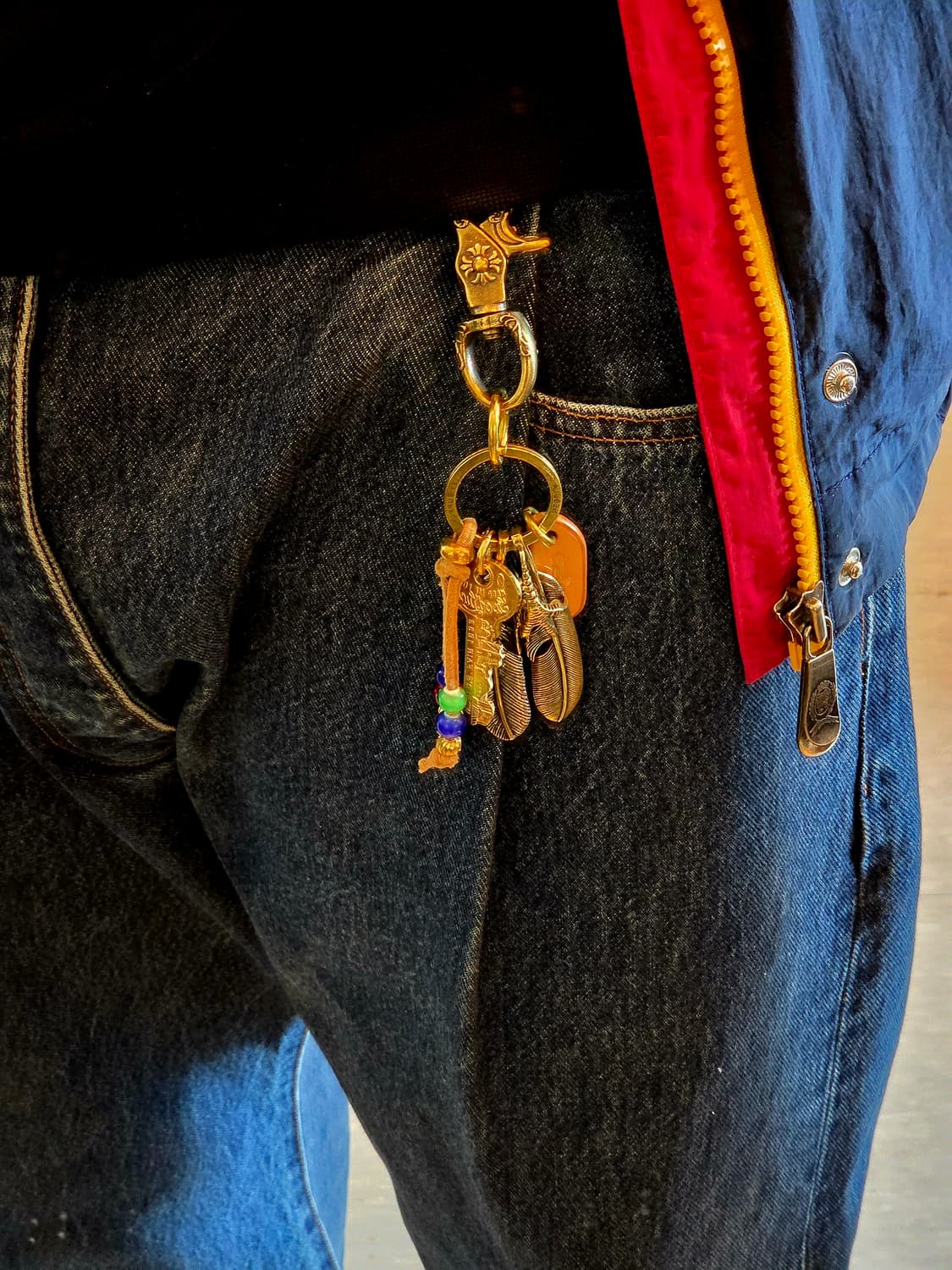 3cross gold brass double wing  keyring 상품이미지6