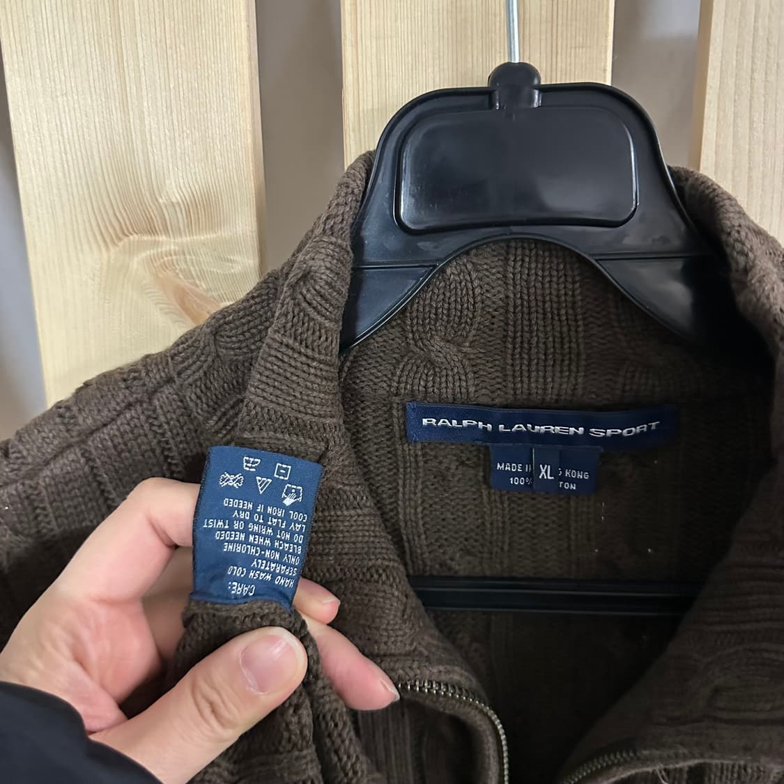 (M) 폴로 랄프로렌 브라운 케이블 니트 집업 상품이미지5