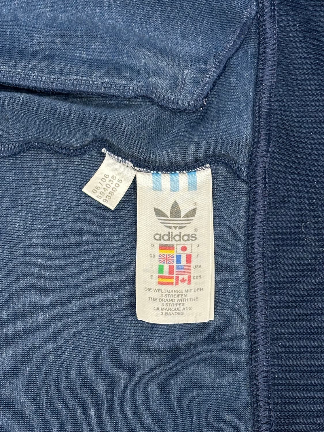 아디다스 네이비 블루 삼선 후드집업 100 상품이미지8