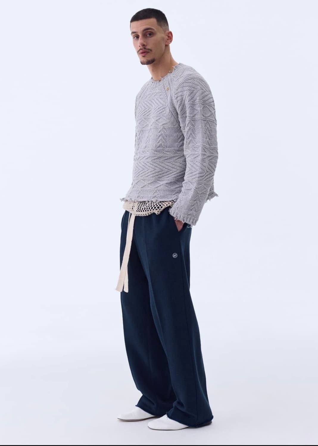 렉토 로고 자수 코튼 저지 스웻팬츠 잉크 네이비 M 상품이미지1