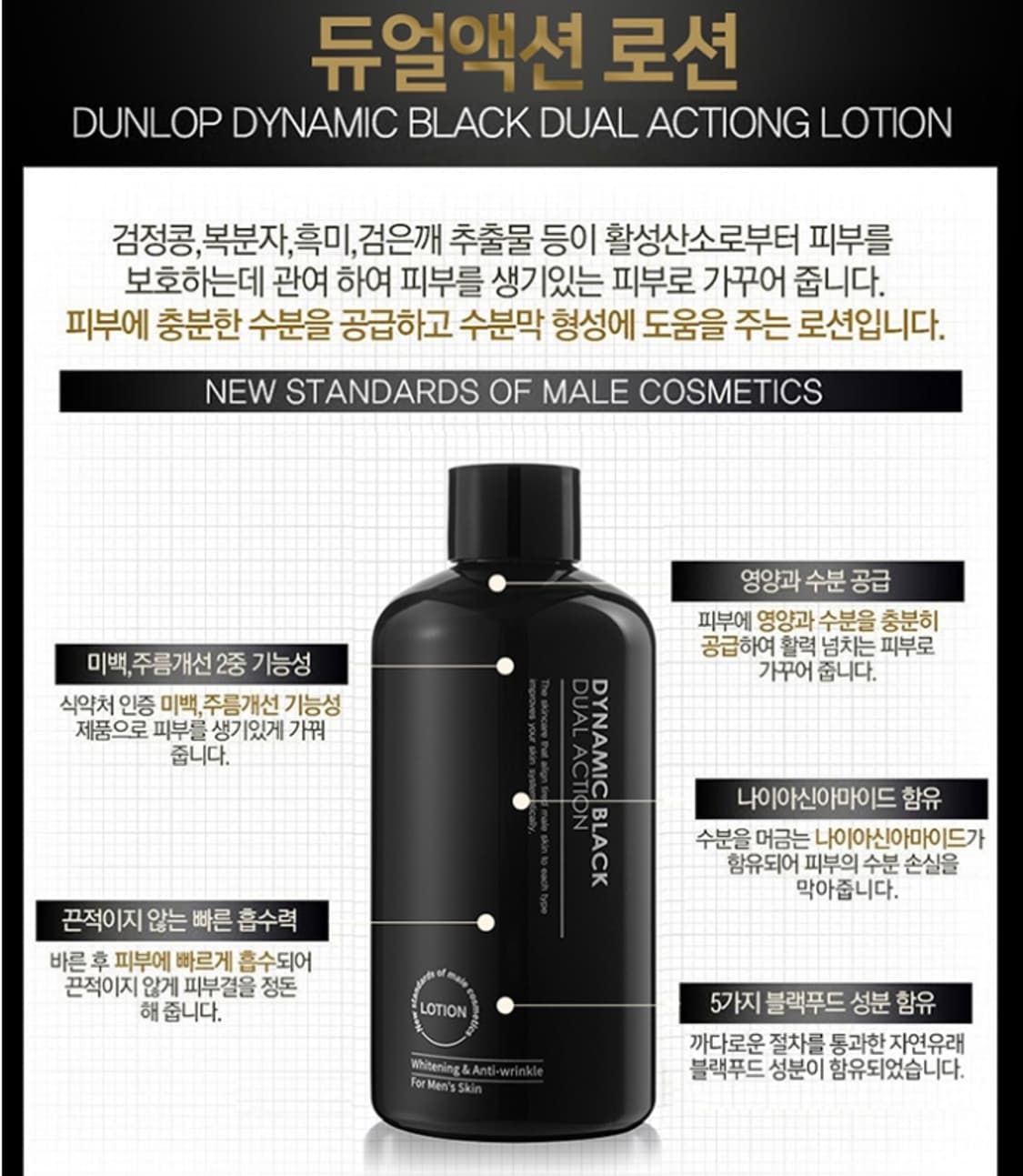 [피엘디크]빠른 효과 남성 스킨케어 대용량세트 (스킨+로션)x2세트 판매 상품이미지3