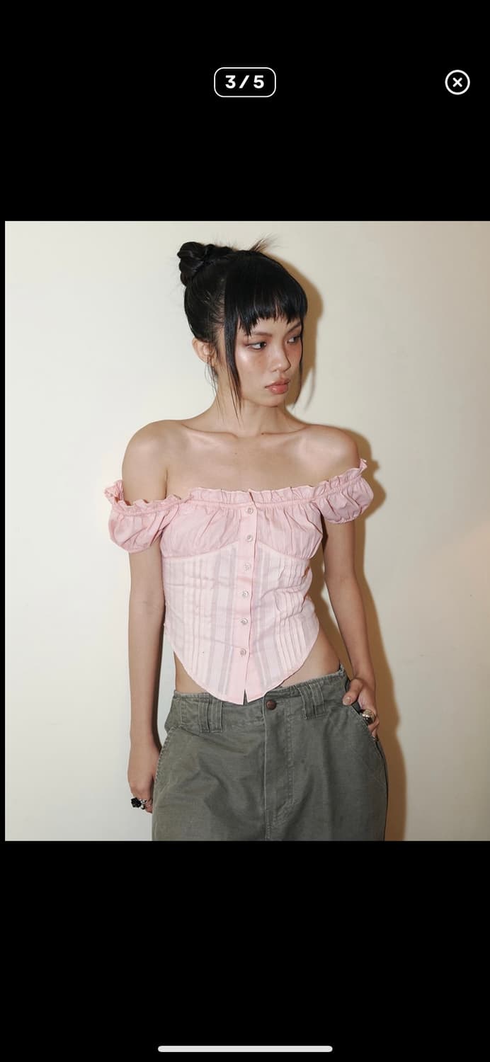 플리즈노팔로우 신지 샤츠탑 오픈탑 상품이미지2