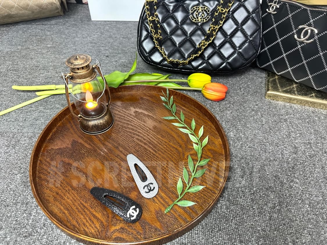 샤넬 글리터 헤어핀 실버 / 블랙 (개당가격) 상품이미지5