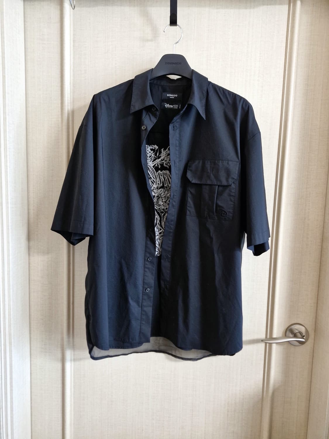 송지오 옴므 디즈니 밤비 고스트 반팔 셔츠 48 블랙 상품이미지2