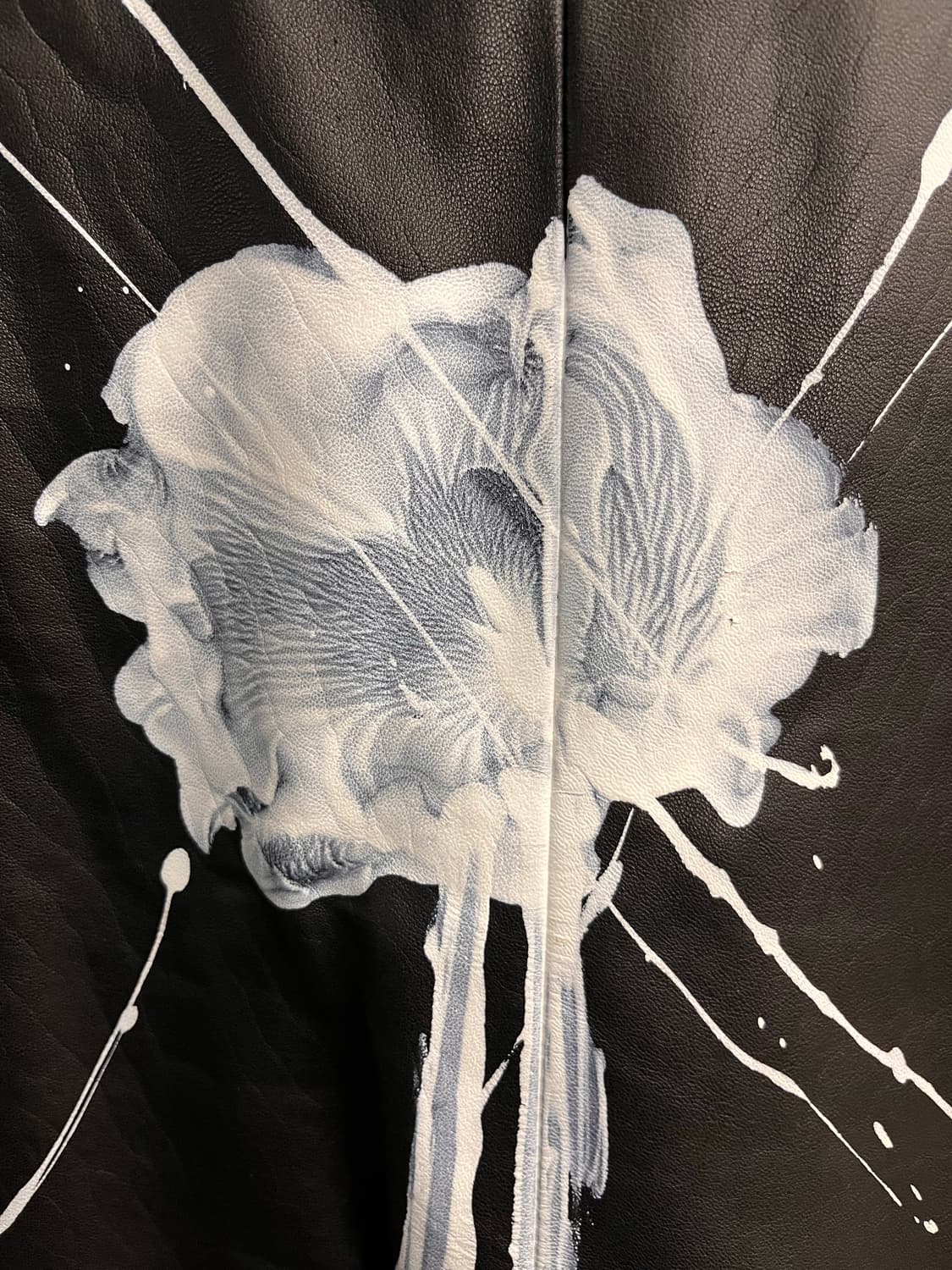 캘빈클라인 가죽 자켓 S (플라워 페인팅) 상품이미지5