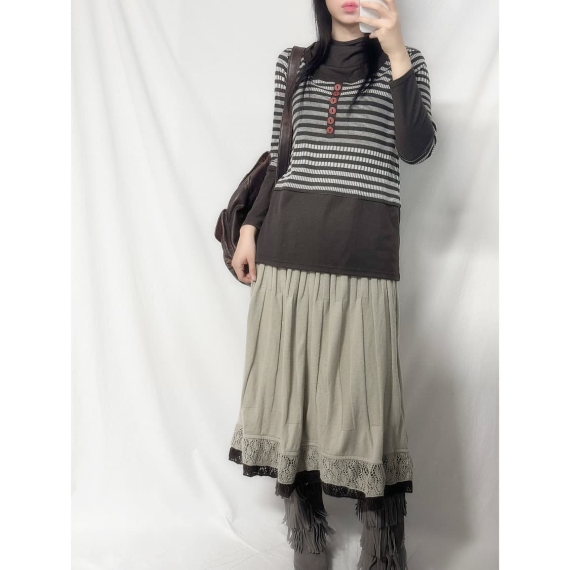 레이어드 버튼 니트 상품이미지2