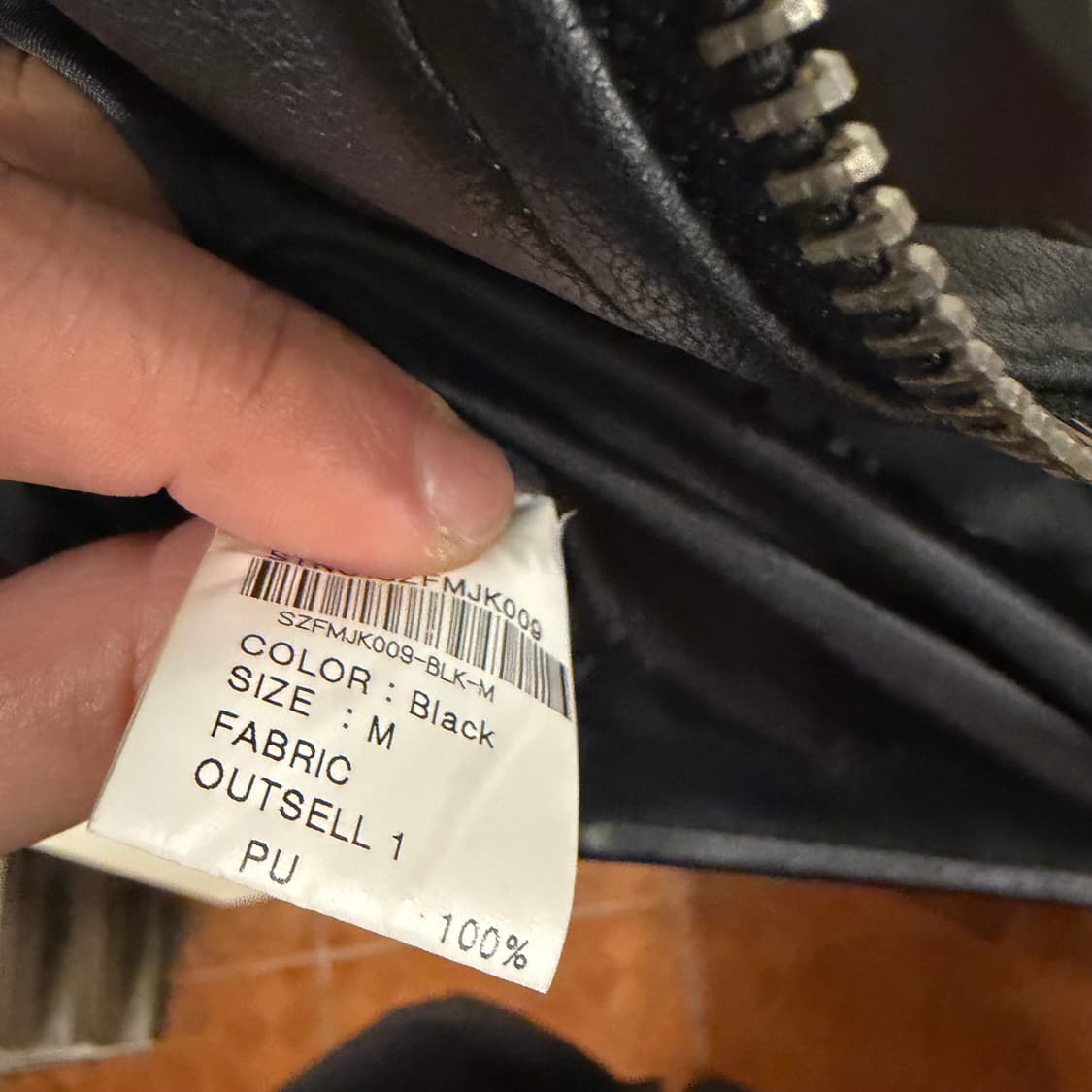 라드뮤지션 에코레더 사선자켓 상품이미지4