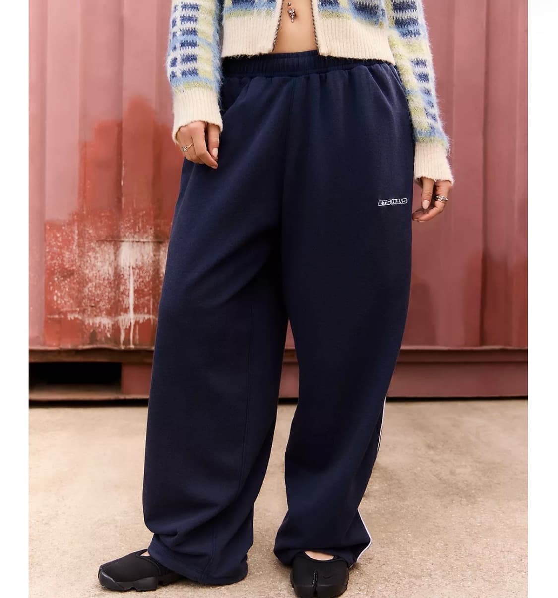 iets frans... Navy Harri Baggy Joggers 상품이미지2
