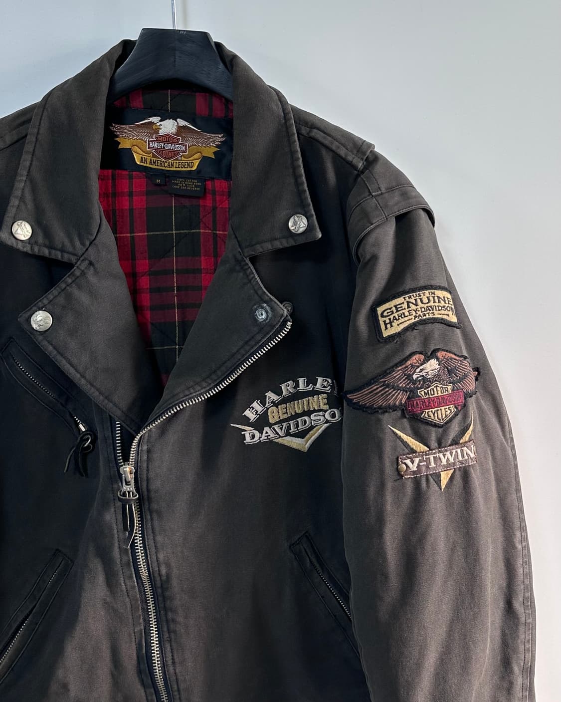 90s 할리데이비슨 블랙 데님 패치 라이더 자켓  (va.27) 상품이미지2