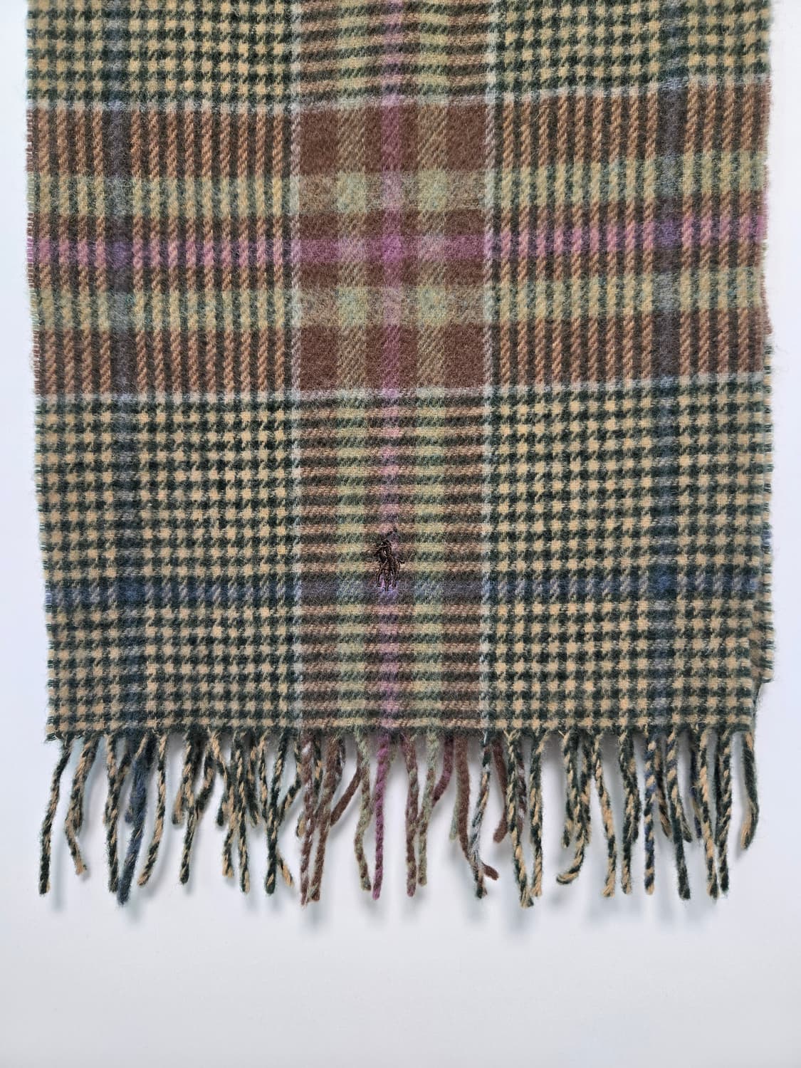 폴로 랄프로렌 카키 체크 램스울 머플러 목도리 상품이미지4