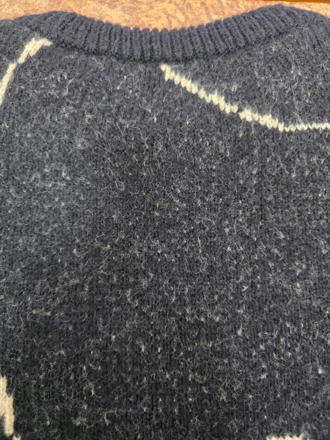 자라 추상 라인 자카드 니트 XL 상품이미지7