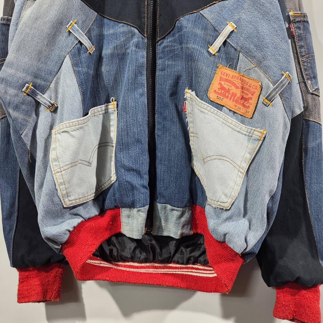 [Levi's] 빈티지 패치워크 리메이크 데님 커스텀 자켓 상품이미지4