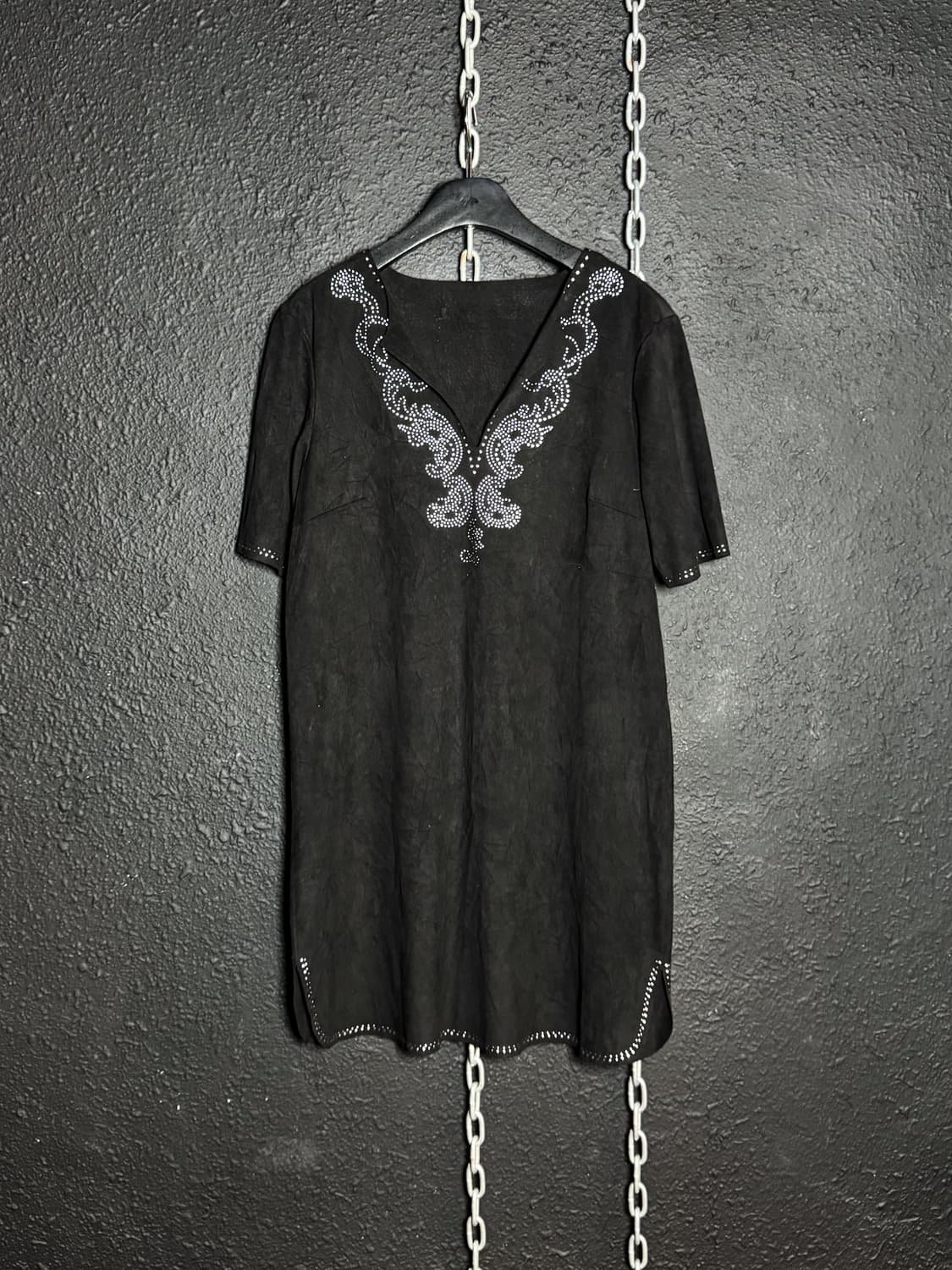 Black suede tunic t-shirt 상품이미지1