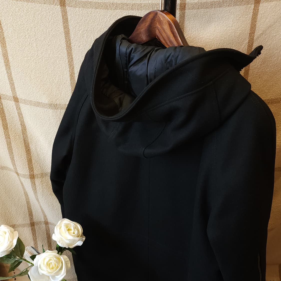 00년대 지방시 헤비울 레이어드 N3B 후드코트 48 오버사이즈 상품이미지7