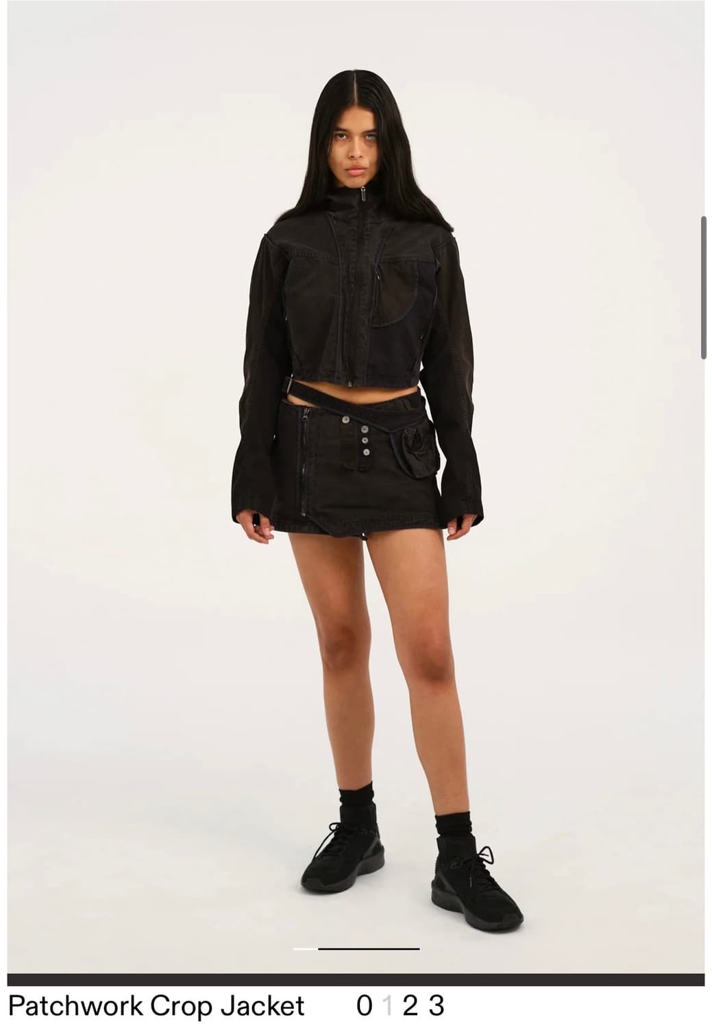Hyeinseo 혜인서 patchwork crop jacket 새상품 상품이미지1