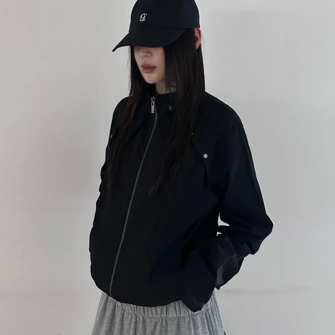 플레이스 스튜디오 스탠다드 블루종 집업 자켓 [블랙] 상품이미지4