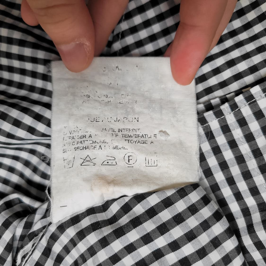 꼼데가르송 블랙 하트 와펜 체크 셔츠 상품이미지3