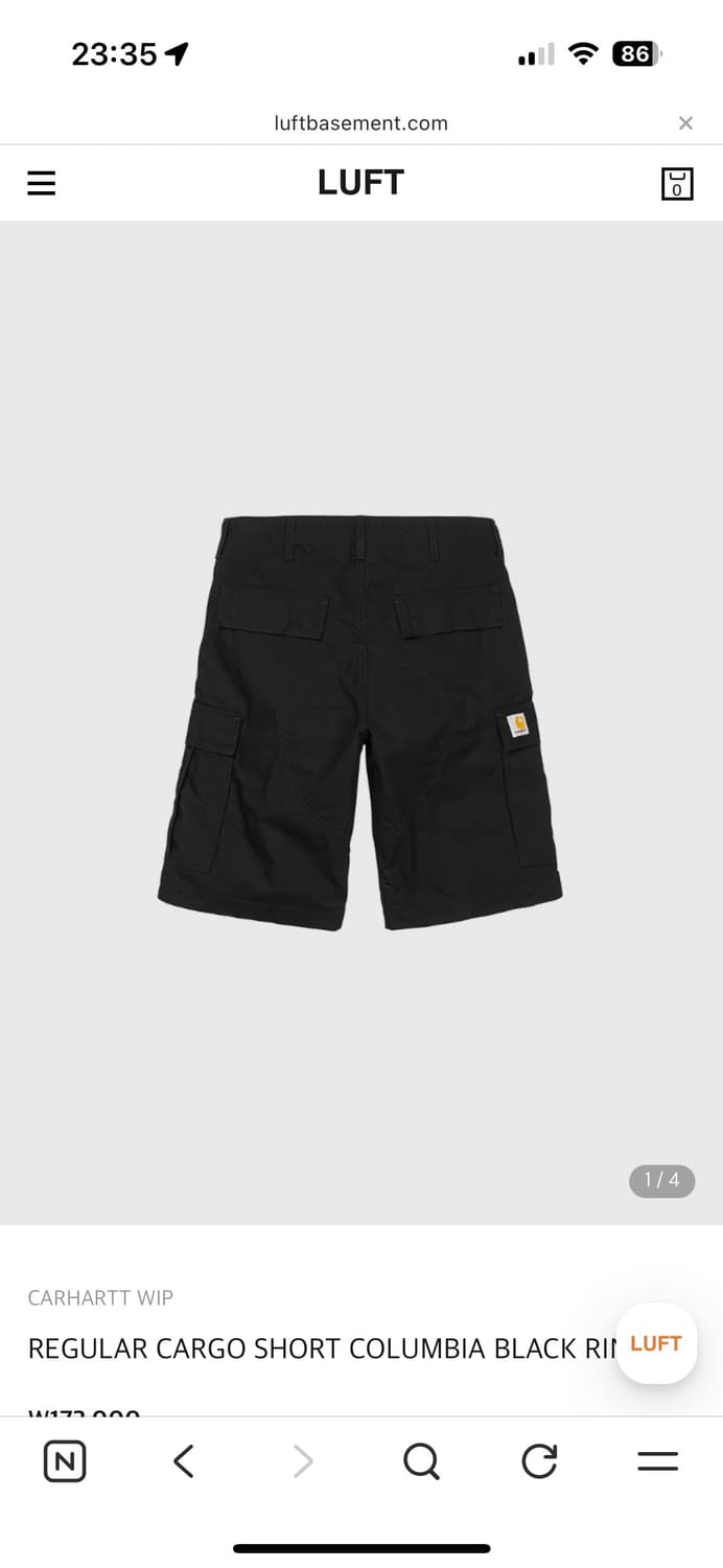 carhartt REGULAR  CARGO SHORT 상품이미지2