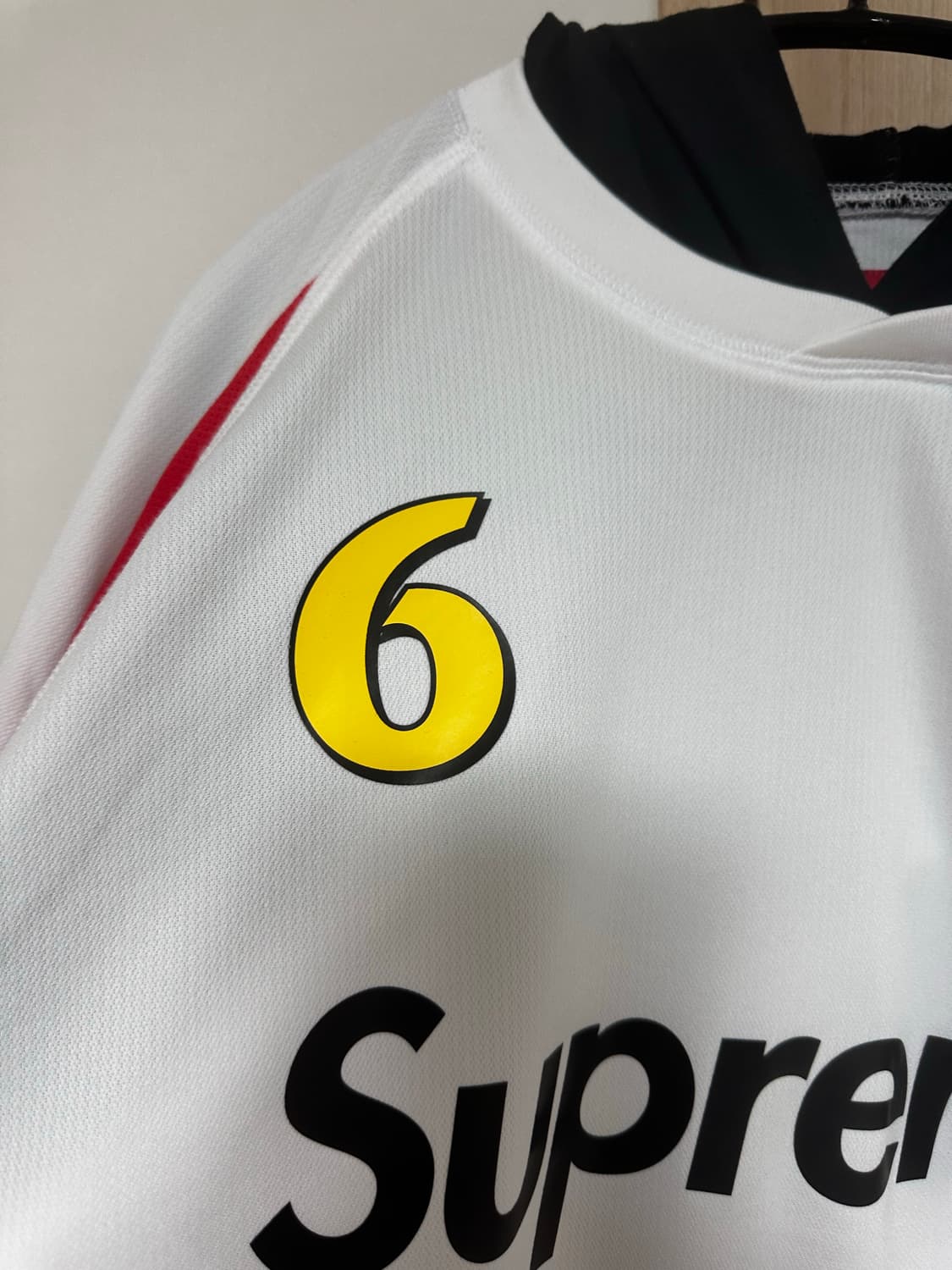 [XL] 슈프림 후드 사커 저지 화이트 상품이미지3