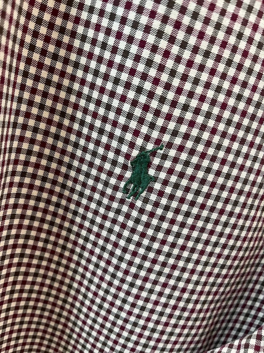 110) 폴로 신형 브라운 깅엄체크 셔츠  상품이미지4