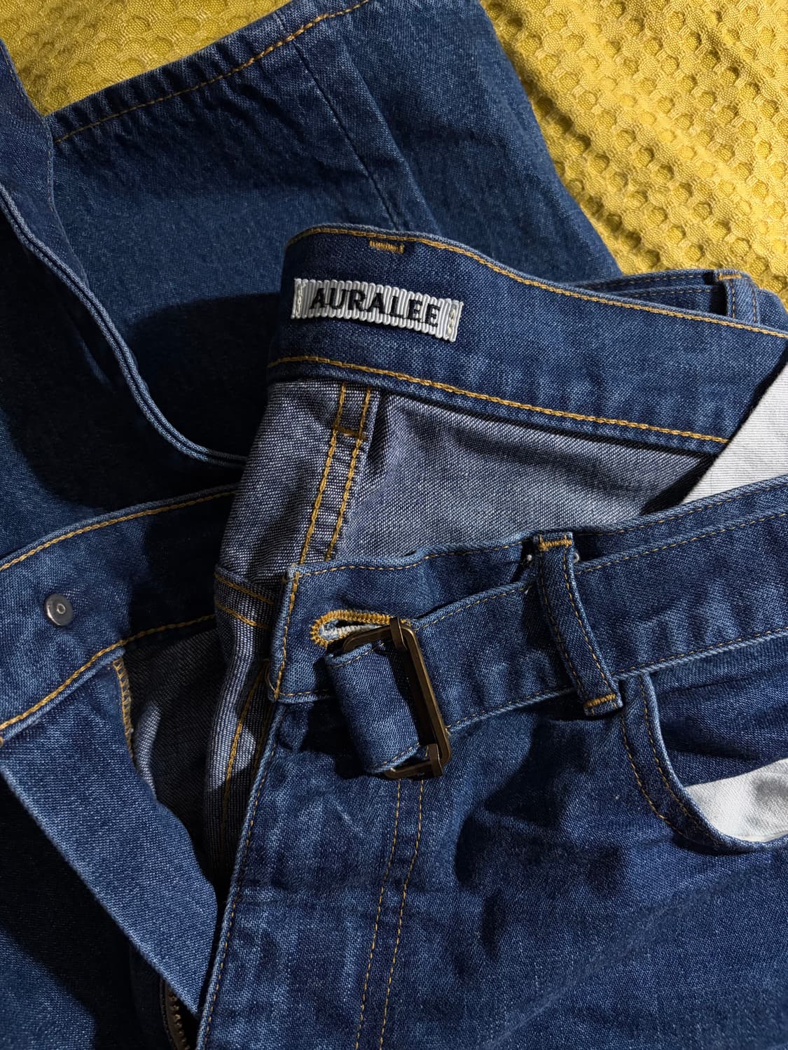 오라리 25ss 셀비지 벨트데님 상품이미지2