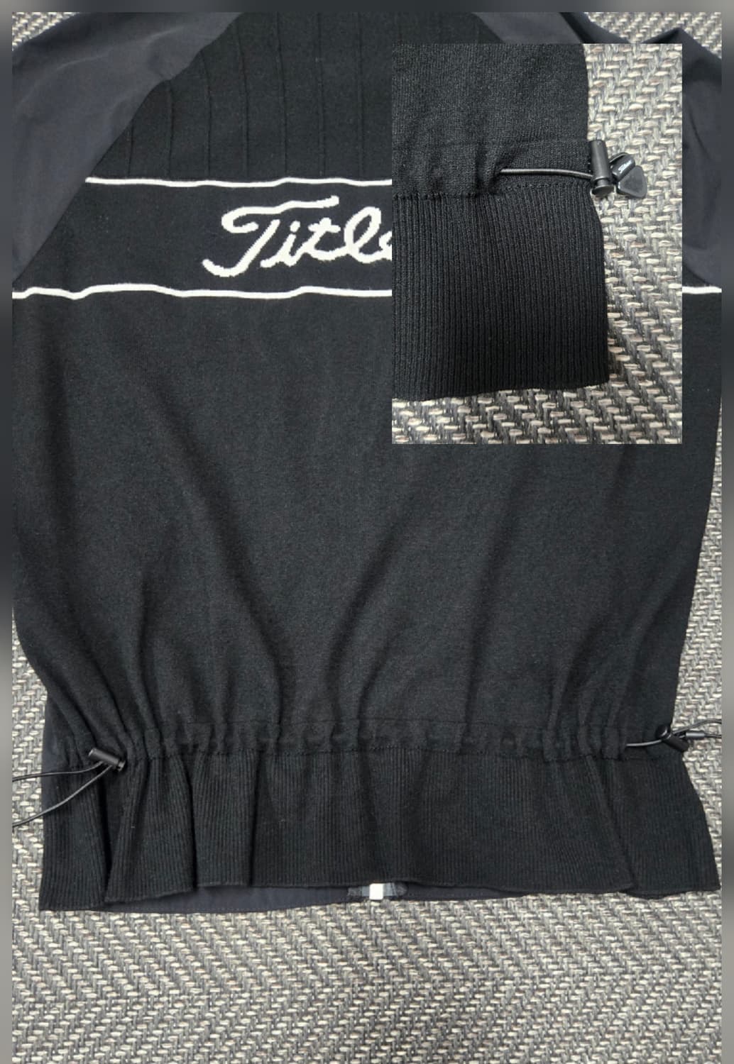 타이틀리스트 니트 블랙 봄버 자켓 상품이미지6