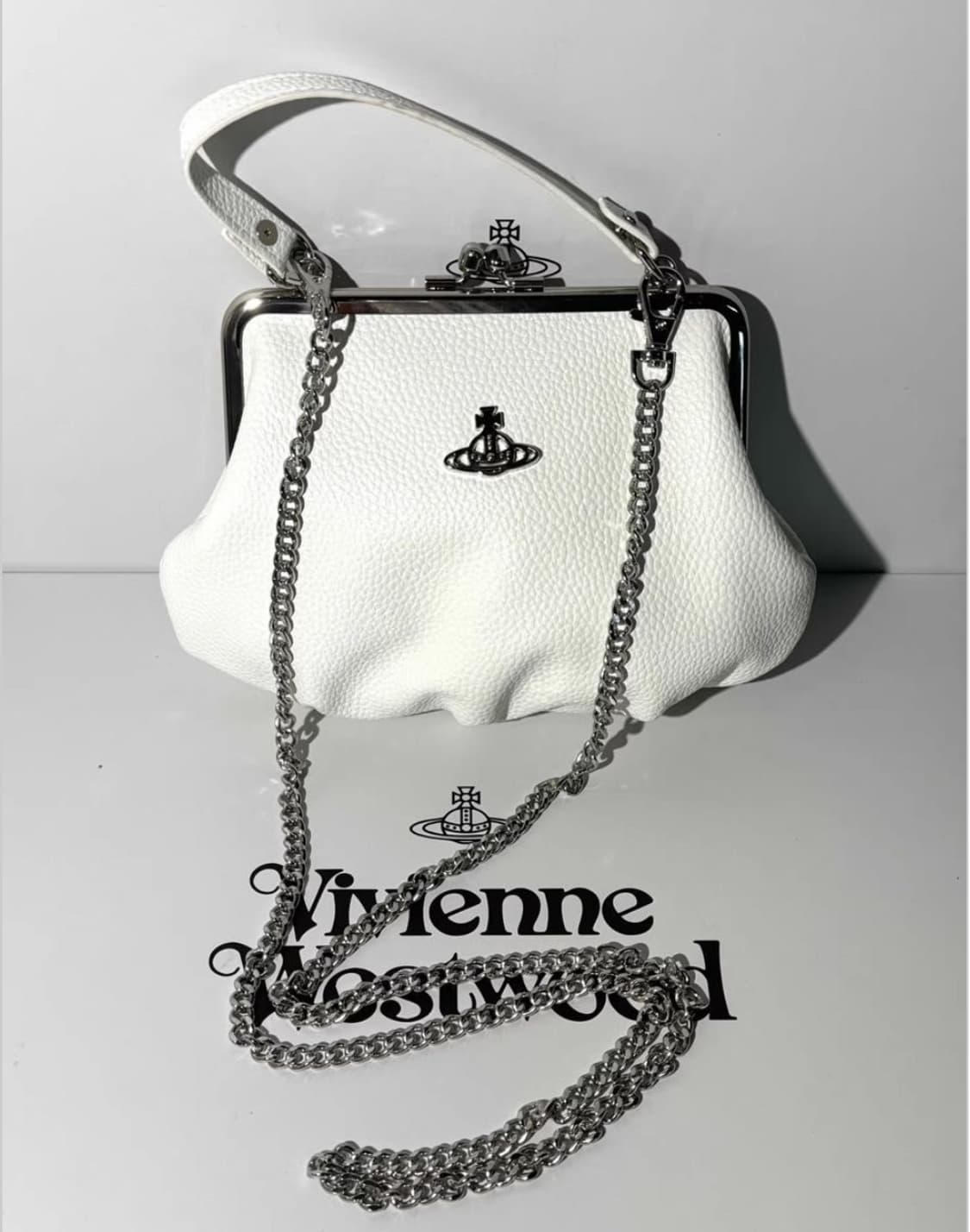 비비안웨스트우드 아카이브 은장 orb 투웨이 핸드 체인 크로스백 상품이미지3
