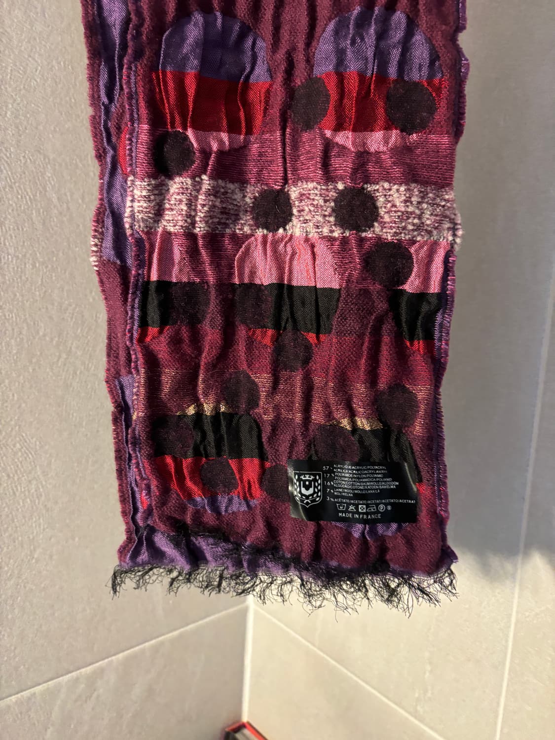 빈티지 플리츠 도트 머플러 상품이미지3