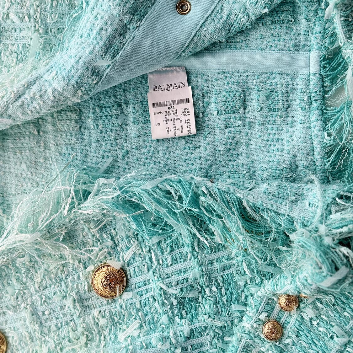 발망 프린지 타이다이 트위드 자켓 상품이미지6