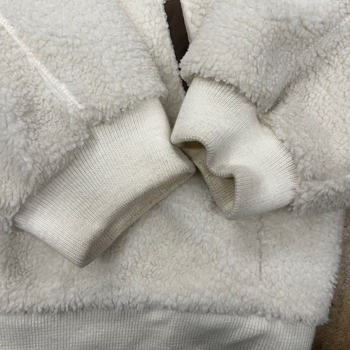 [정품/S] 노스페이스 화이트 뽀글이 플리스 집업 b16 상품이미지9