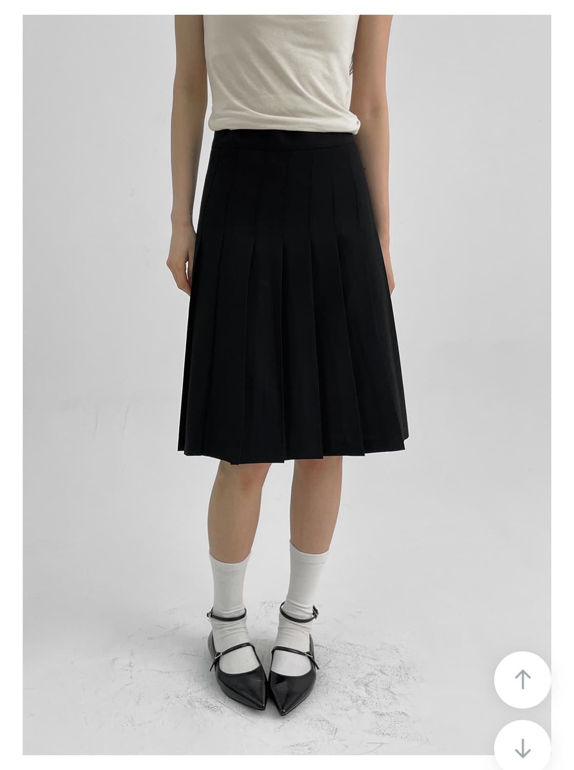 블랙업 로리즈 플리츠 스커트 (s) 상품이미지2