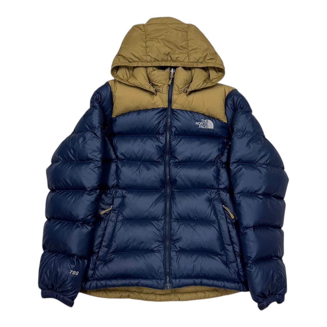 노스페이스 빈티지 미노이 눕시2 후드 숏패딩 네이비 브라운 L 상품이미지1
