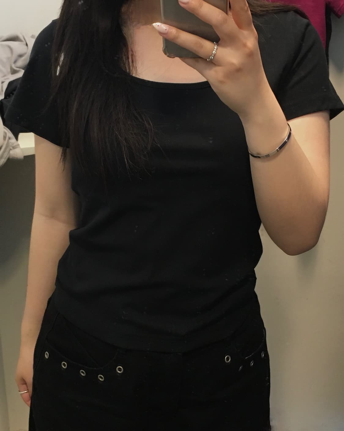 검정 무지 반팔티 상품이미지1