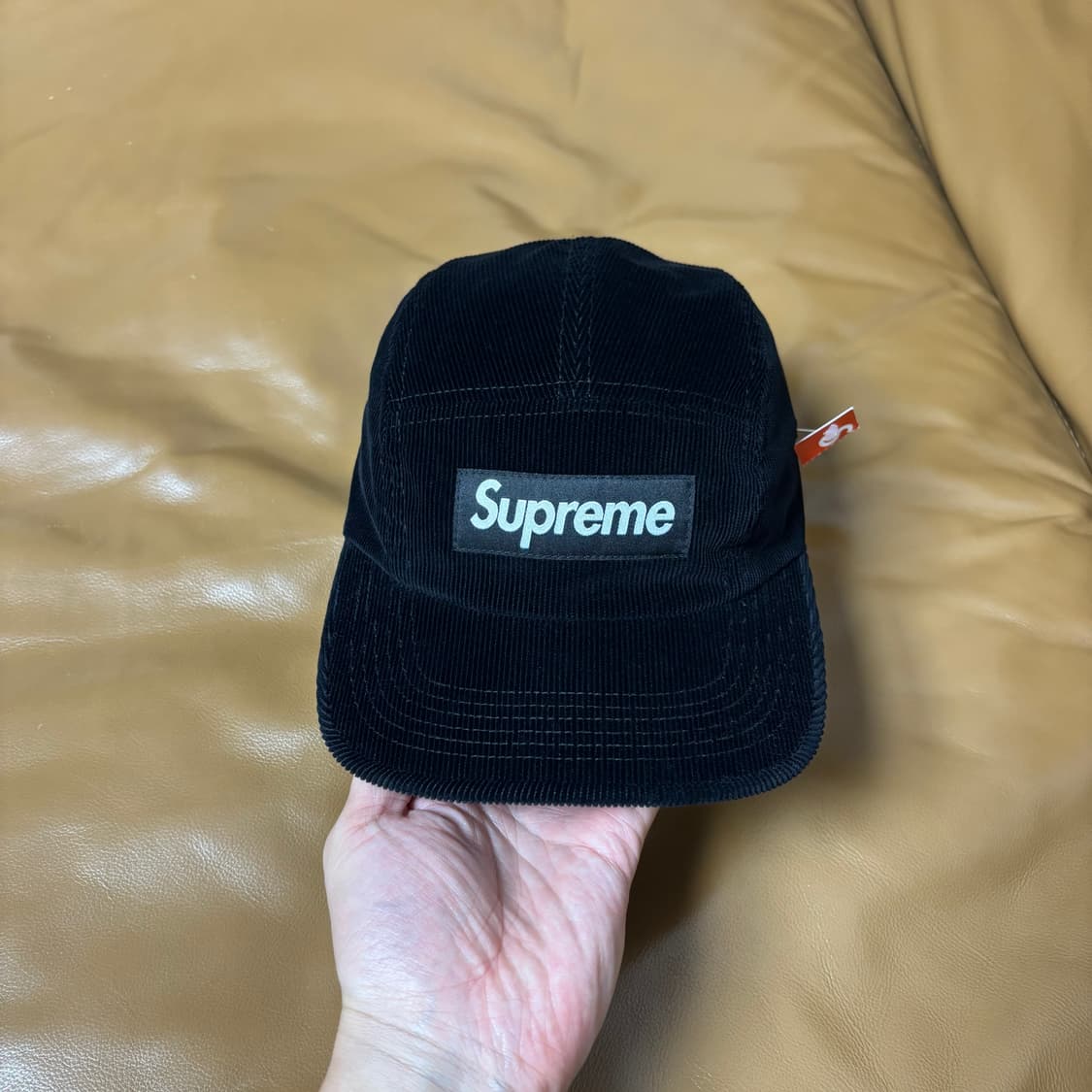 Supreme 슈프림 코듀로이 블랙 캠프캡 모자 (Black) 상품이미지2