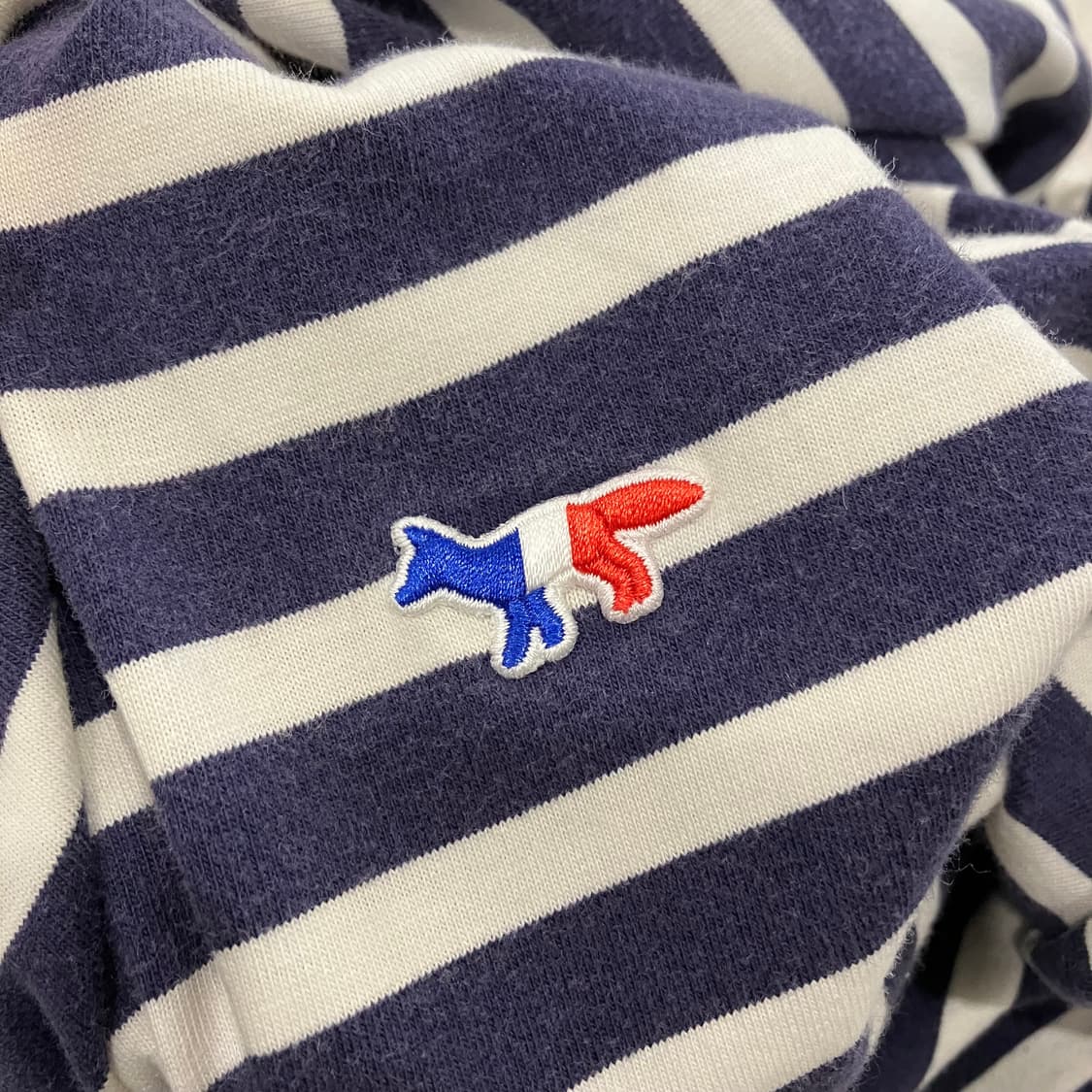 169 메종키츠네 스트라이프 롱슬리브 한글택 상품이미지2