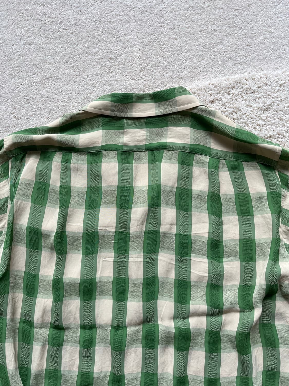 Haver Sack 그린 체크 오픈칼라 셔츠 (100-103) 상품이미지9