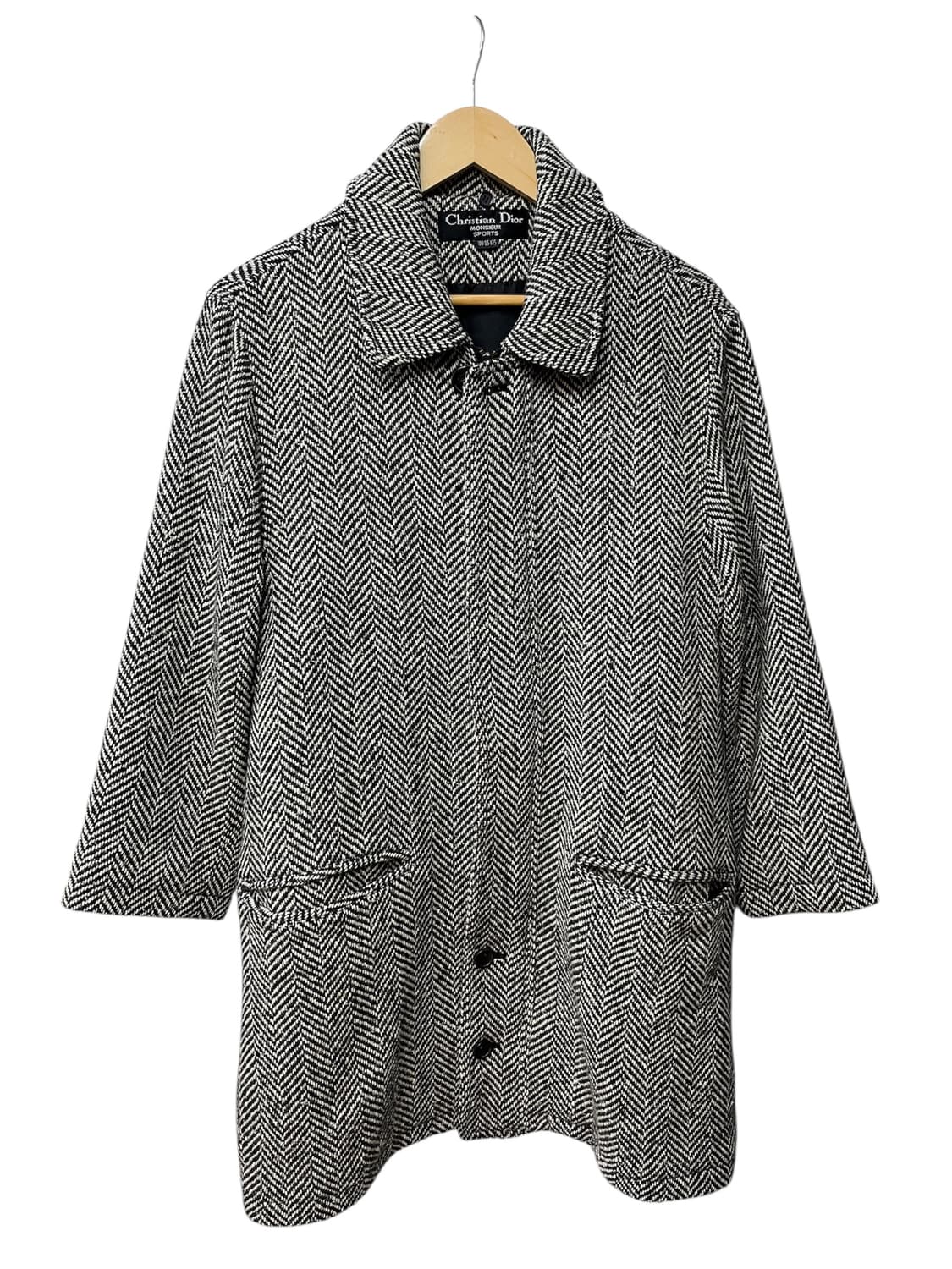 크리스챤 디올 헤링본 패턴 울 하프코트 상품이미지1
