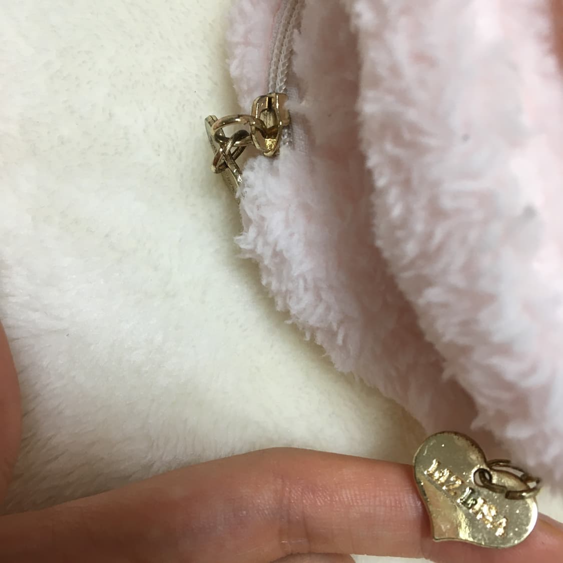 리즈리사 핑크 리본 퍼 파우치 히메갸루 방꾸 상품이미지2