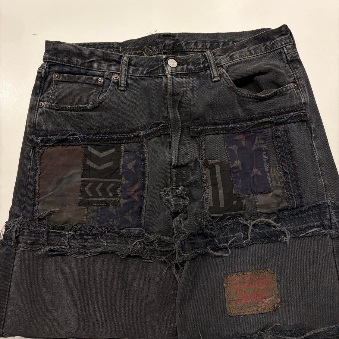 [33x36] 리바이스 501 데님 패치워크 리메이크 청바지 C229 상품이미지3