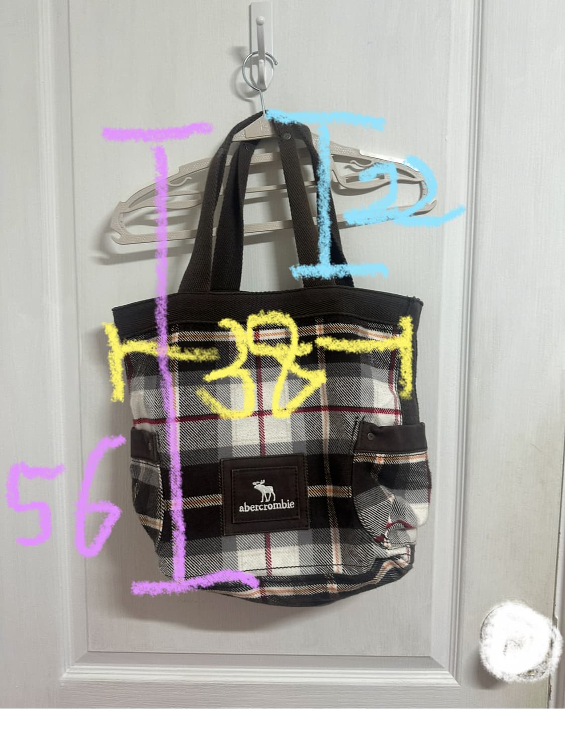 아베크롬비 모리걸 체크 숄더백 상품이미지6