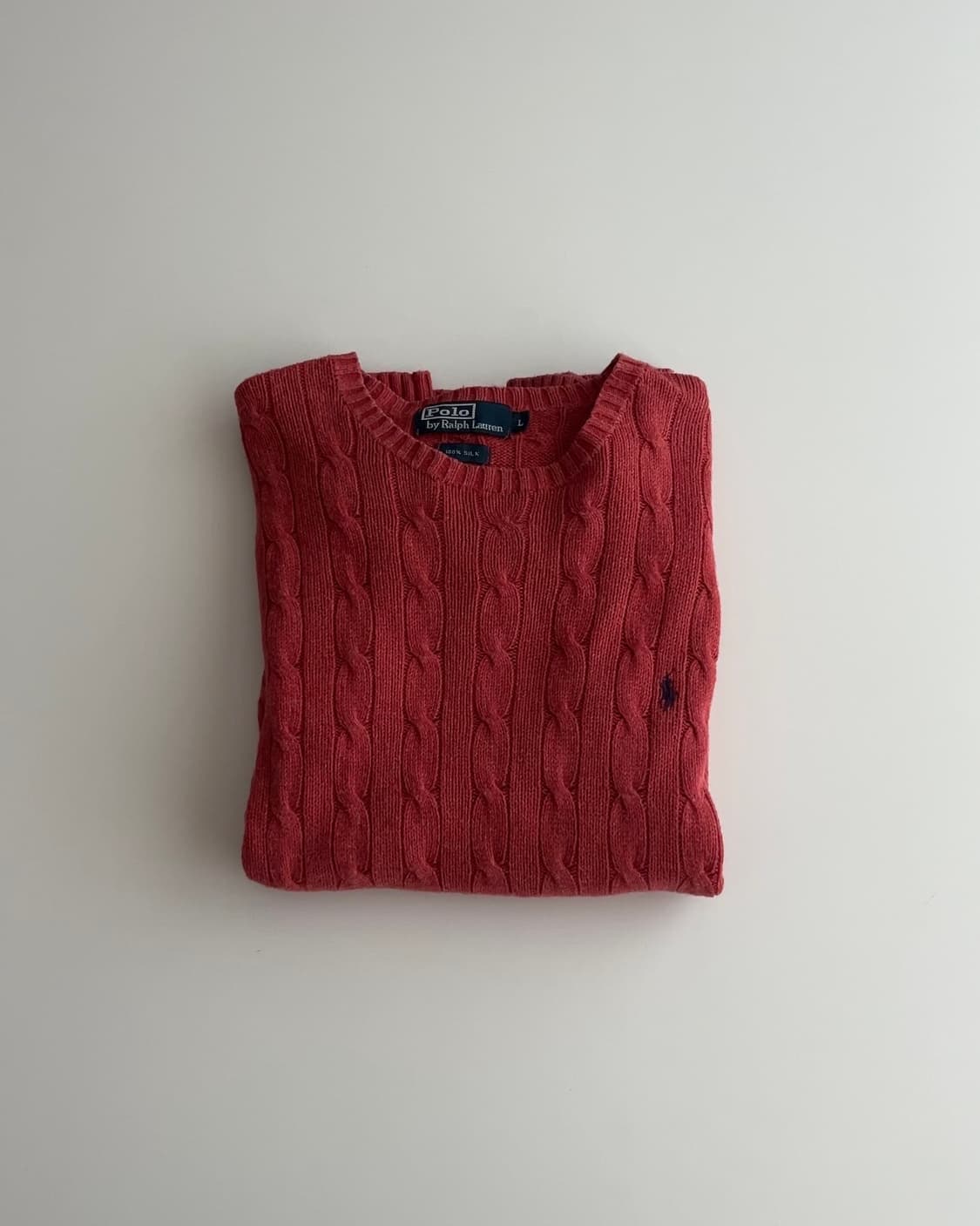 폴로 랄프로렌 실크 케이블 니트 L 상품이미지1