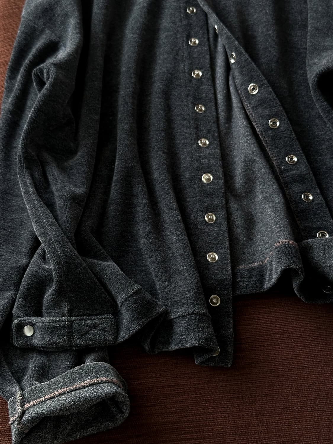 Cotton poly terry crewneck cardigan jack 상품이미지3