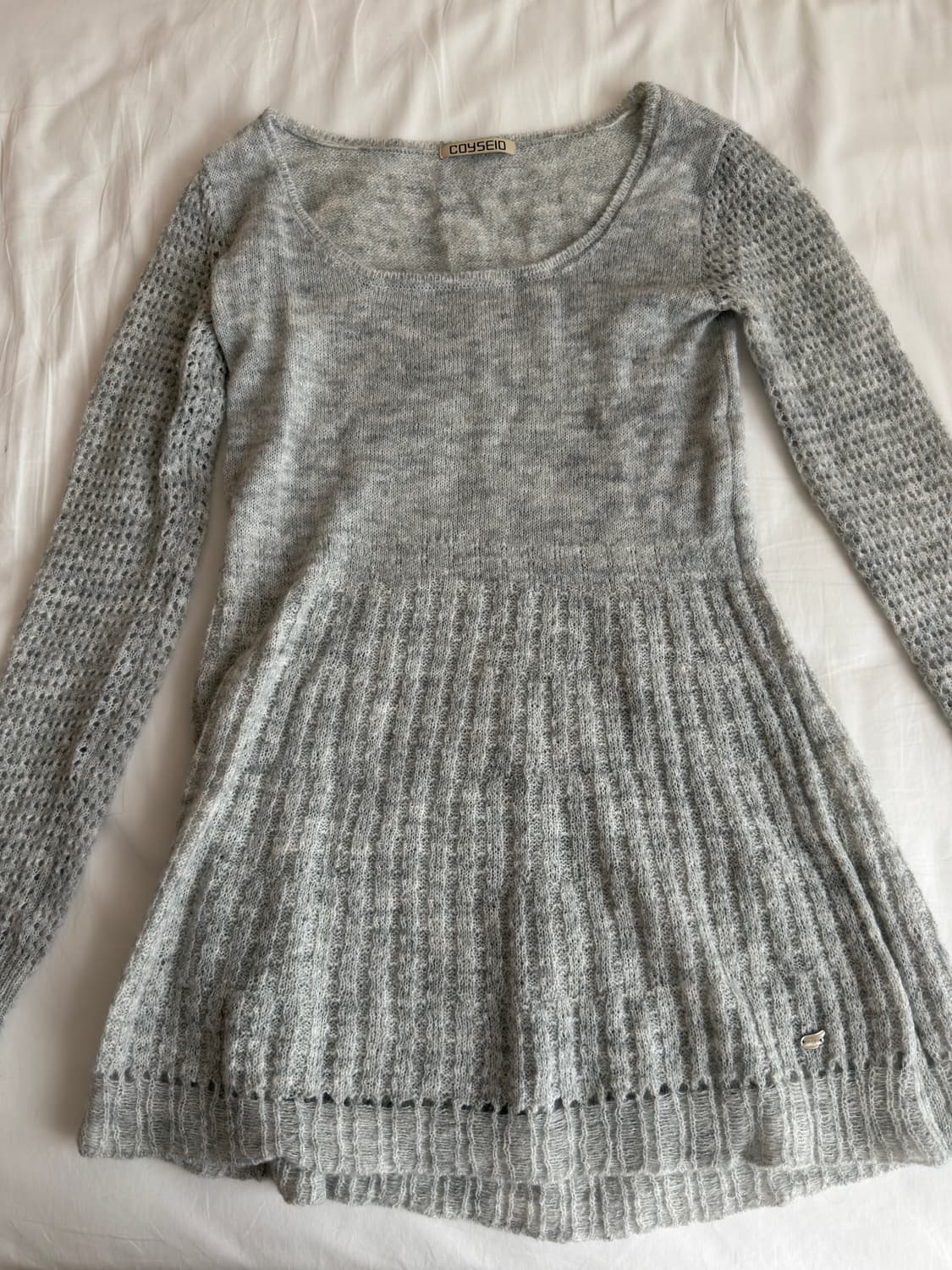 코이세이오SOFT BELL KNIT LIGHT GREY 상품이미지2