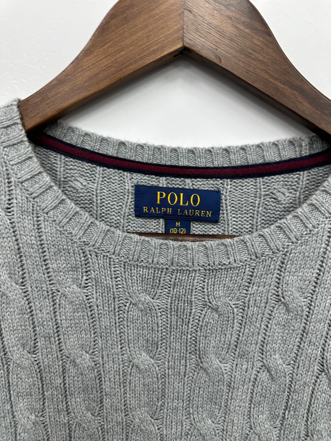 폴로 그레이 꽈배기 니트  상품이미지2