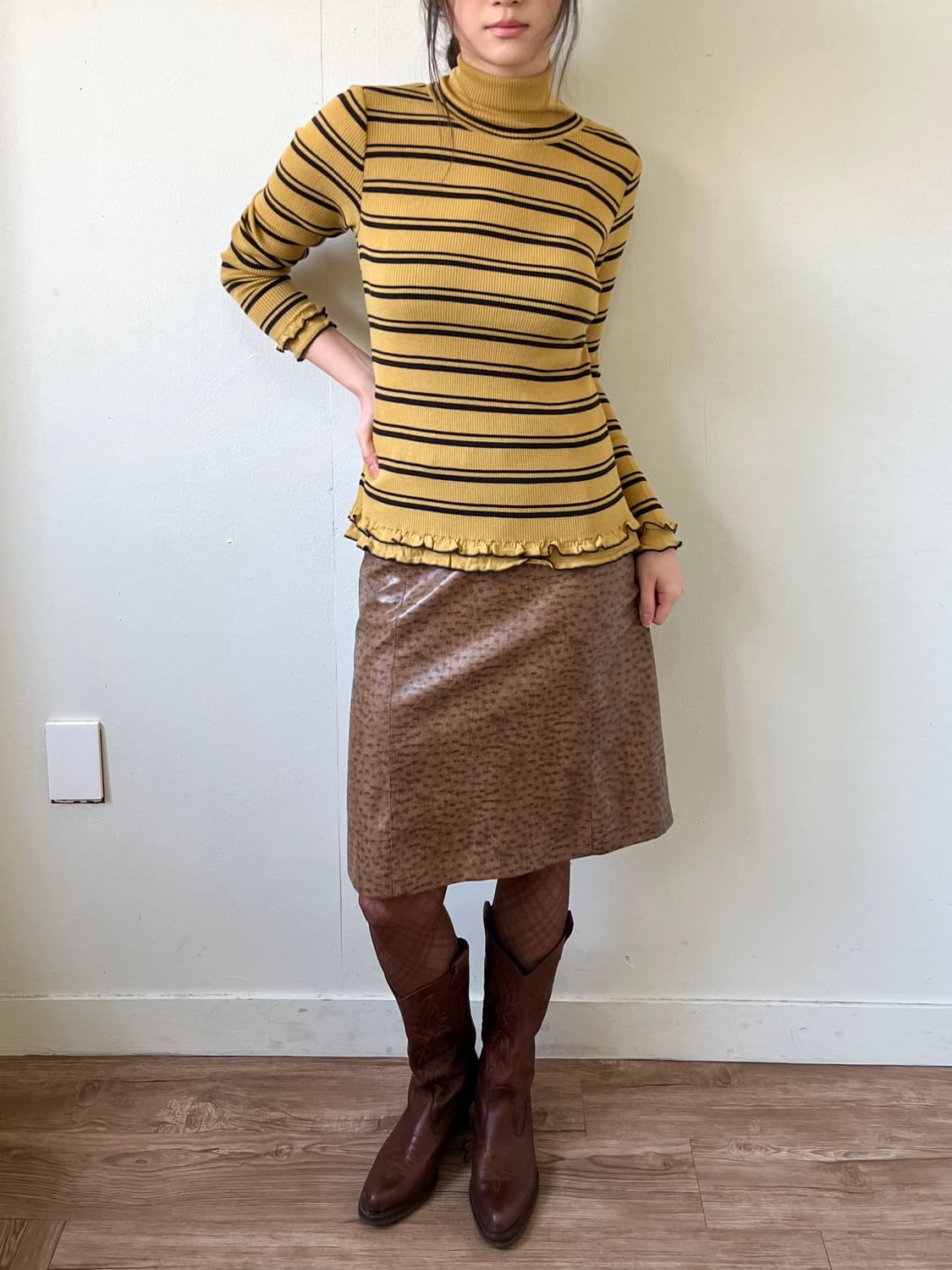 Leilian 스트라이프 터틀넥 상품이미지5